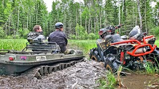 Argo vs ATVs Greasy Clay Hole [upl. by Yadroc]