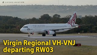 Virgin Australia Regional Airlines VHVNJ departing Perth Airport on RW03 [upl. by Aimerej]