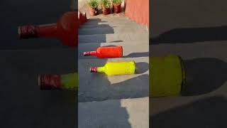 Yellow Or Red glass Bottles  Crushing Crunchy amp Soft things shorts satisfying asmrsounds [upl. by Stace]