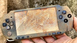 Full Restoration PSP 3000 old game console with many surprises great game  Restore broken game boy [upl. by Haidebez]