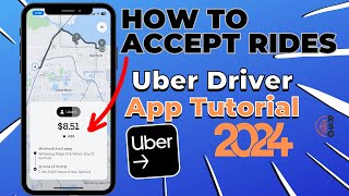 How To Accept Rides On The Uber Driver App  2024 Training amp Tutorial [upl. by Acinot]