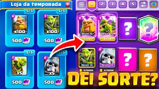 A LOJA DO CLASH ROYALE DECIDIU QUAIS CARTAS IREI JOGAR 🤥 [upl. by Gnem182]