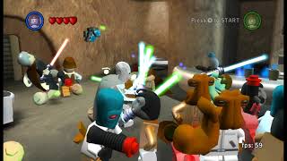 Craziest Epic Battle on LSW2 Cantina  LEGO Star Wars The Complete Saga Wii [upl. by Evy]