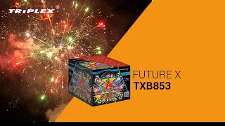 FAJERWERKI TXB853 49S 12 BATERIA FUTURE X F3 TRIPLEX FIREWORKS [upl. by Anihpled]