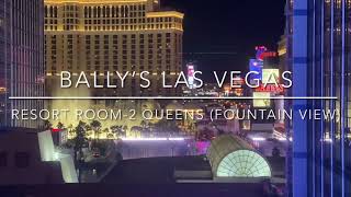 Ballys Las Vegas Resort Room Fountain View Tour [upl. by Laurin]