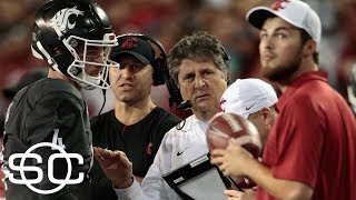 Mike Leach proud of his team after upset win over USC  SportsCenter  ESPN [upl. by Anotyal]