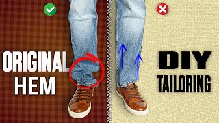 Shorten Your Jeans EXACTLY Like The PROS In 2 Minutes [upl. by Mendie]