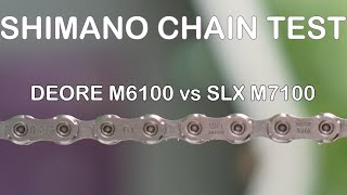 Shimano Deore vs SLX  12 speed chain test [upl. by Tumer]