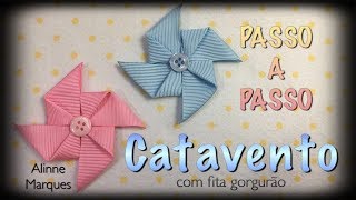 DIY Catavento com fita gorgurão [upl. by Erdeid]