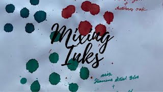 Having Fun Mixing Fountain Pen Inks  Tips  writingonsunshine [upl. by Apul]