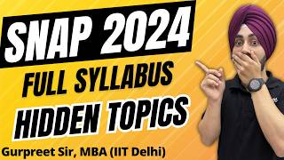 SNAP Exam 2024 Complete Syllabus Breakdown amp Top Scoring Topics [upl. by Ogilvie261]