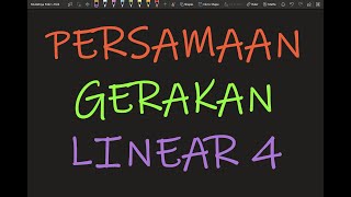 Fizik Tingkatan 4 Bab 2 KBSM Persamaan Gerakan Linear  Rumusan [upl. by Doloritas932]