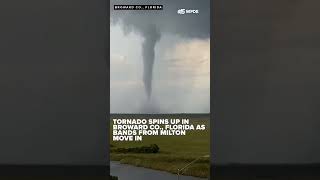 Video Captures ‘Large and Dangerous Tornado’ in Florida from Hurricane Milton [upl. by Aurlie]