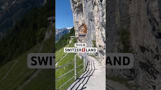 Switzerland’s Most Epic Cliffside Inn 😍 shorts travel nature [upl. by Muiram]