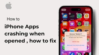 iPhone Apps crashing when opened  how to fix  iOS  2024 [upl. by Aremat]