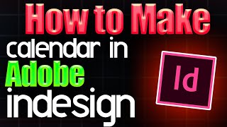 How to make calendar in Adobe InDesign [upl. by Artenek]