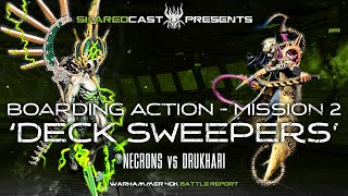 Warhammer 40k  Boarding Action  Battle Report  Mission 2  Drukhari vs Necrons [upl. by Oiragelo526]