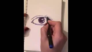 HOW TO DRAW EYE WITH MARKER [upl. by Knight]