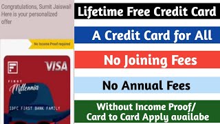 Lifetime Free Credit Card  LIVE PROOF  No Joining Fees  No Income Proof  Apply Now [upl. by Naujtna]