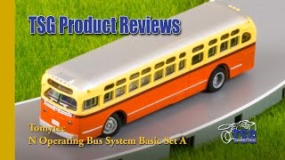 N Scale Operating Bus System Tomytec Product Review [upl. by Ynnhoj]