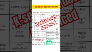 Kset Exam date Announcedshorts shortvideo youtubeshorts trending subscribe [upl. by Bastien]