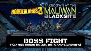 Borderlands 3 Takedown at the Maliwan Blacksite  Valkyrie Squad Boss Fight [upl. by Kimura836]