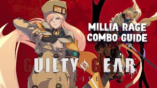 Guilty Gear Strive  Millia Rage Combo Guide Season 4 [upl. by Katya703]