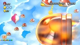 New Super Mario Bros U  CloudWalking with Balloon Baby Yoshi in Flight of the ParaBeetles [upl. by Atiram]