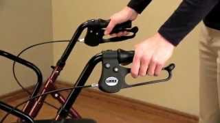 Walkabout Lite 4 Wheel Rollator  Easy Comforts [upl. by Darrey]