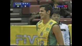 2006 Mundial Brasil do libero Sérgio Escadinha Vs Cuba Vôlei Masculino [upl. by Moya]