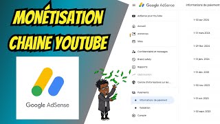 Monétisation de chaine YouTube  Création de compte Google AdSense Adresse postale [upl. by Gaulin216]