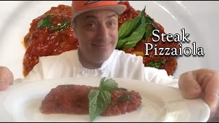 Authentic Steak Pizzaiola AmericanItalian Food with Chef GS Argenti [upl. by Romito]