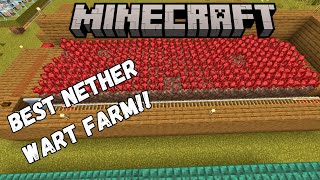 Minecraft BEST Nether Wart Farm Tutorial for Bedrock 121 [upl. by Ahsilif667]