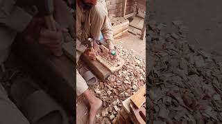 Wood Carving  Crafting a Wooden Book Stand  Manufacturing Movements shorts [upl. by Lenej122]