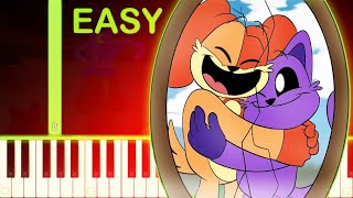 YOU LIED CatNaps Theme  EASY Piano Tutorial [upl. by Oiciruam]