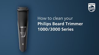 How to clean your Philips Beard Trimmer 10003000 Series [upl. by Sardse]