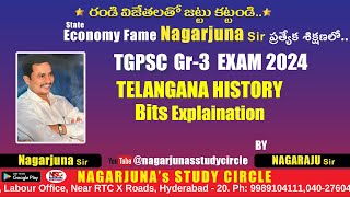 Nagarjuna Study Circle  HYD TGPSC GR3 Paper2 TELANGANA HISTORY bits Explained by NAGARAJU sir [upl. by Smukler]