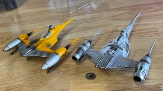 STAR WARS Micro Galaxy Squadron N1 Starfighter Unboxing and Comparison to Action Fleet [upl. by Oner]