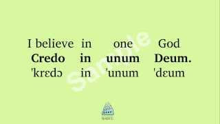 Mass Ordinary Credo  Pronunciation Guide [upl. by Gaudette]