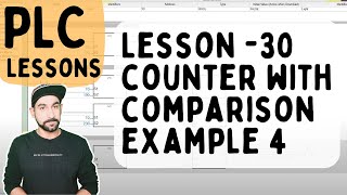 Lesson 30  PLC Counter with Comparison Example 4 Hindi [upl. by Nairod368]