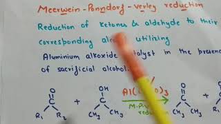 Meerweinpondroffverley reduction mechanism [upl. by Attayek]