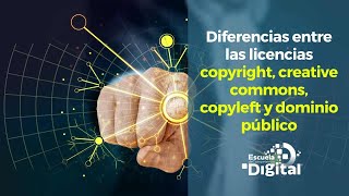 ECD  Diferencias entre las licencias copyright creative commons copyleft y dominio público [upl. by Annayk]