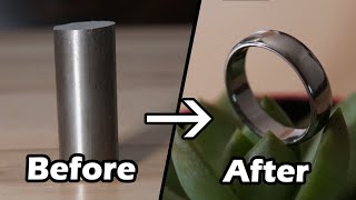 How to Make a Titanium Ring  Lathe Machining [upl. by Jessamine815]