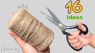 16 Jute craft ideas 😍 Home decorating and Storage ideas handmade easy 👉DIY 2024 [upl. by Ritch389]