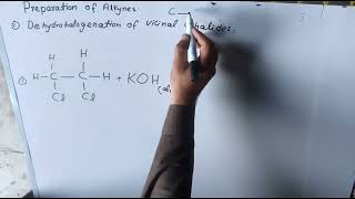 preparation of alkynes class 10 chemistry chemistry organic [upl. by Arvad]