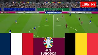 LIVE France vs Belgium 2024 UEFA Euro Cup Full Match  Video game simulation pes 21 [upl. by Alten]