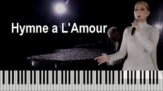 Hymne a LAmour Piano solo  sung by Celine Dion at the 2024 Summer Olympics in France [upl. by Anisor]