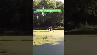 Testing Kayak Outriggers  FAIL kayakfishing kayak fails [upl. by Magdala]