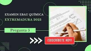 Examen EBAU Química Extremadura 2023 Pregunta 5  Ejercicio resuelto de equilibrio y pH [upl. by Colver6]