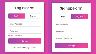 Login Form in HTML and CSS  Registration Form in HTML and CSS  Animated [upl. by Aliban]